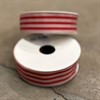 BAND 25 MM CANDYSTRIPE ROSA/RÖD
